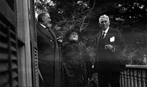 John Singer Sargent, his sister, Emily and J. Alden Weir on the Porch at Windham