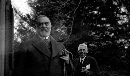 John Singer Sargent and J. Alden Weir on the Porch at Windham
